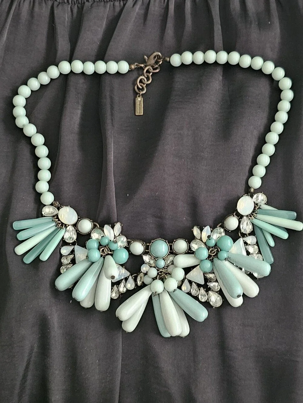 BaubleBar 'Greta' Mint Green & Teal Bib Statement Necklace